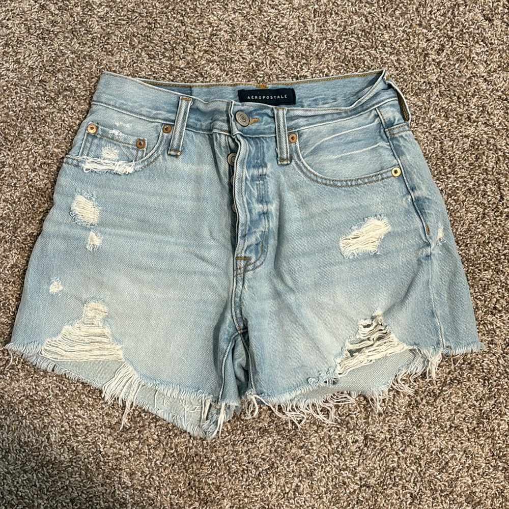 High Rise Jean Shorts